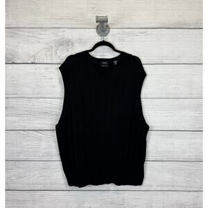 Izod Golf Men's Black Mercerized Cotton Sleeveless Golf Vest Size XXL